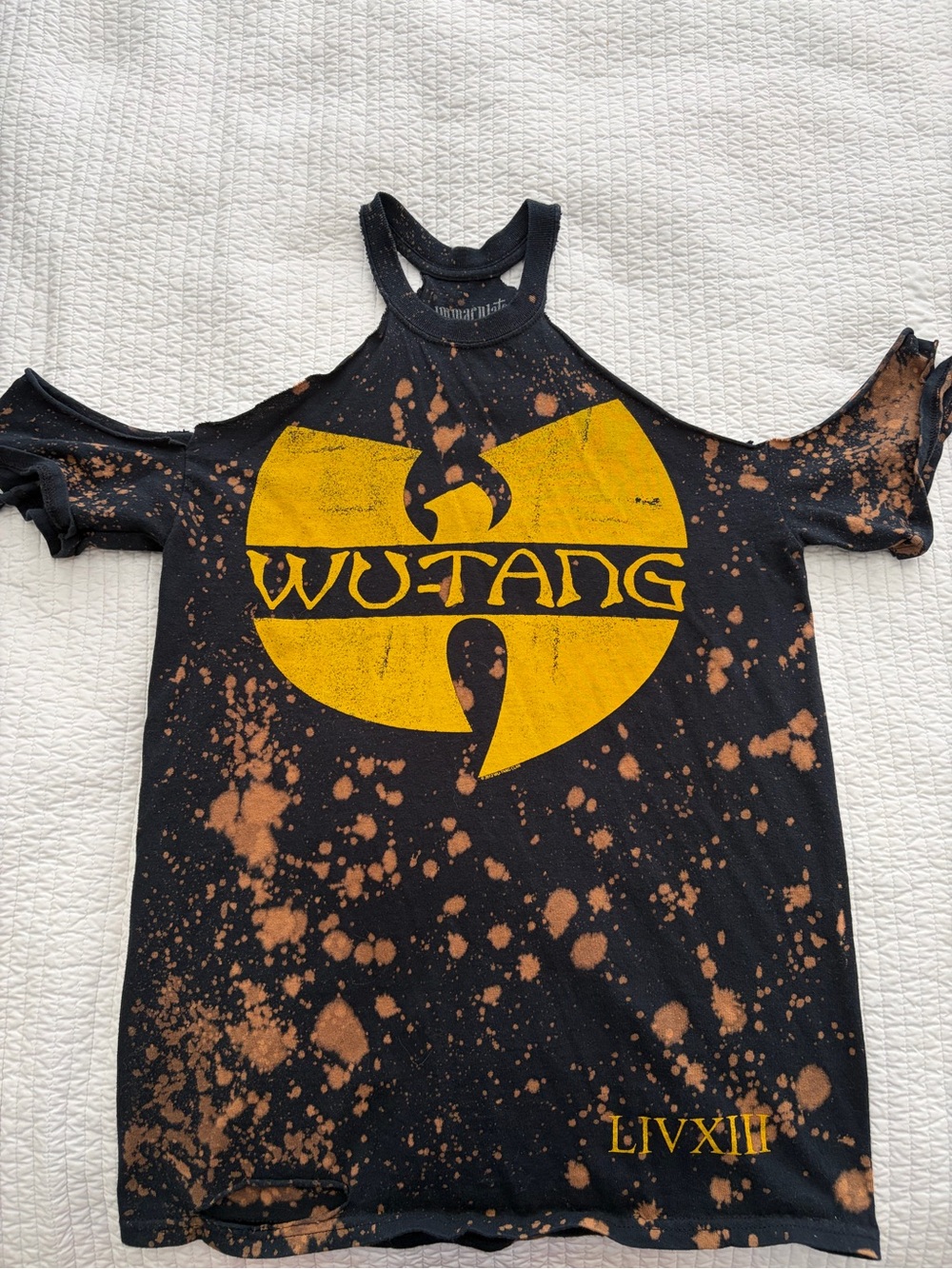 Wu-Tang Clan Black & Yellow Bleached Graphic Tee
